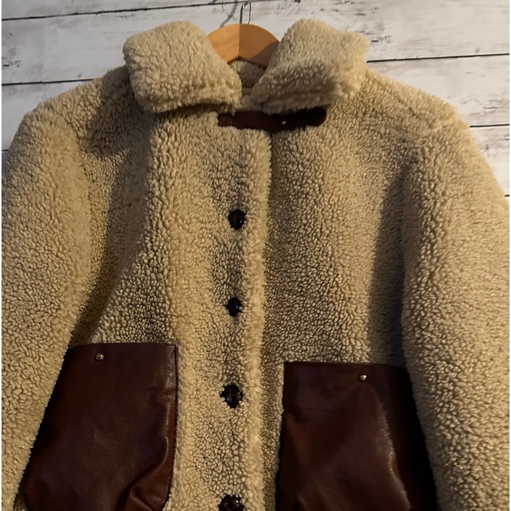 ZARA Sherpa Jacket Size S - Picture 7 of 7